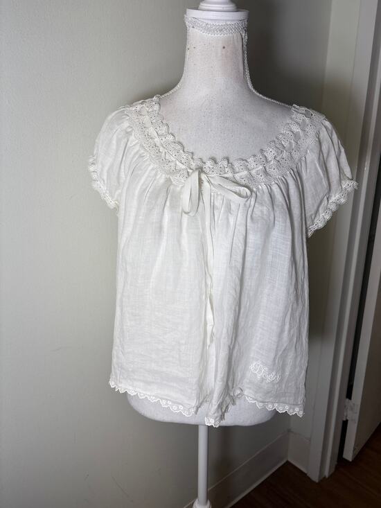Doen Tops - Doen White Cap Sleeve Marinette Top Sz M